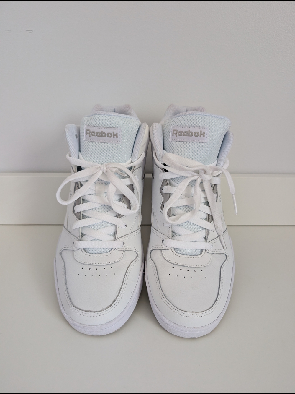 Reebok Men's BB4500 X-Wide High Top Sneaker White Blue Size 7.5